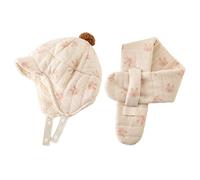 Ensemble Chapeau Et Écharpe D'hiver Élégant Pour Nouveau-nés Et Tout-petits Par Temps Froid Chapeau Lei Feng Confortable Avec Foulard Assorti Cache-oreilles En Coton Mélangé Pour Nourrissons