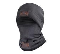 Ensemble chapeau et écharpe tactique d'hiver, couvre-chef chaud, masque cagoule chaud, cache-cou de sport gris foncé XL