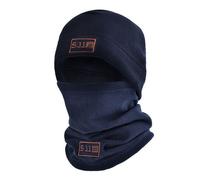 Ensemble chapeau et écharpe tactique d'hiver, couvre-chef chaud, masque cagoule chaud, cache-cou de sport bleu marine XL