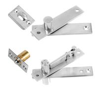 Ensemble Charnières Pivotantes Porte, Charnière Porte Cachée Robuste Rotation à 360 Degrés Acier Inoxydable Quincaillerie de Bibliothèque Bois pour Porte Secrète Porte d'Armoire et Placard