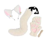 Ensemble Chat Mignon pour Cosplay Carnaval Accessoires Incluant Oreilles Gants et Queue Tenue de Déguisement pour Party et Spectacle Style Kawaii