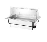 Ensemble Chauffant de Buffet en Acier Inoxydable - Réchaud rectangulaire de 13,5 litres pour Buffet, idéal pour Les traiteurs, Les fêtes et Les réunions. Double Grille et Grille Simple inclu