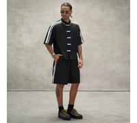 Ensemble chemise à manches courtes et short rayé contrasté style streetwear populaire nouveau style chinois INS pour hommes, style d'été, streetwear, j'aime mon petit ami, design graphique, coupe over