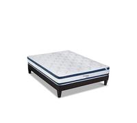 Ensemble CHENONCEAU 140x200 cm - Matelas Mémoire de forme + Sommier Bois