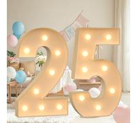 Ensemble chiffres et lettres pour chapiteau - Chiffres géants lumineux à DEL de 1,2 m pour décoration de mariage/anniversaire/événement d'entreprise