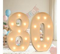 Ensemble chiffres et lettres pour chapiteau - Chiffres géants lumineux à DEL de 1,2 m pour décoration de mariage/anniversaire/événement d'entreprise