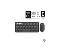Logitech Ensemble clavier AZERTY et souris Pebble 2 Combo sans fil Bluetooth Graphite
