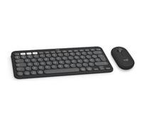 Logitech Pebble 2 Combo for Mac - Ensemble clavier et souris - sans fil - Bluetooth LE - AZERTY - Français - graphite ton sur ton