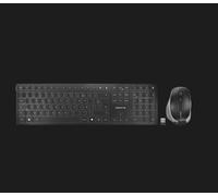 Ensemble clavier Azerty et souris sans fil Cherry DW 9500 SLIM Bluetooth Gris et Noir