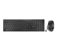 Ensemble clavier Azerty et souris sans fil Cherry DW 9500 SLIM Bluetooth Gris et Noir Noir B