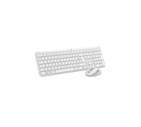 Ensemble clavier Azerty et souris sans fil Logitech MK950 Signature Slim Blanc cassé