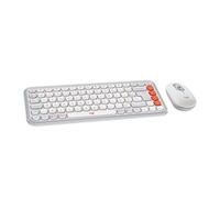 Logitech Ensemble clavier souris Pop Icon Combo sans fil Bluetooth AZERTY Blanc