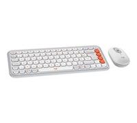 Ensemble clavier Azerty et souris sans fil Logitech Pop Icon Combo Bluetooth Blanc E