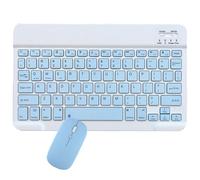 Ensemble clavier et souris Bluetooth pour iPad, clavier et souris sans fil de 10", clavier et souris ultra fin portable rechargeable pour iPad Pro Air Mini iPhone Samsung Tablet, iPhone15/14/13 Pro