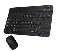 Ensemble clavier et souris Bluetooth pour iPad, clavier et souris sans fil de 10", clavier et souris ultra fin portable rechargeable pour iPad Pro Air Mini iPhone Samsung Tablet, iPhone15/14/13 Pro