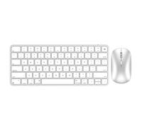 Ensemble clavier et souris Bluetooth pour Mac, rechargeable, taille mini, saisie naturelle confortable, 4 niveaux de DPI, clavier et souris sans fil compatibles avec Mac, iPad, iPhone, MacBook Air/Pro