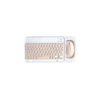 Ensemble clavier et souris Bluetooth rechargeables de 10 pouces avec étui (rose)