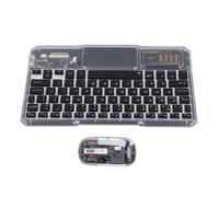 Ensemble Clavier et Souris Bluetooth sans Fil, Combinaison Clavier et Souris à Connexion 3 Modes avec Rétroéclairage 7 Couleurs, pour Windows, OSX et Android
