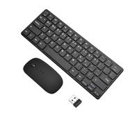 Ensemble clavier et souris - Clavier sans fil 2,4 GHz, kit de souris, combinaison de frappe silencieuse avec touches sans bruit | Périphérique d'ordinateur portable de bureau, accessoire de bureau à d