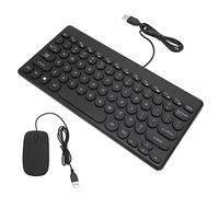 Ensemble clavier et souris - Confortable - Économie d'énergie - Ergonomique - 78 touches - Touche ronde - 4 boutons de souris - Clavier d'ordinateur filaire - Souris - Blanc