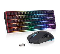Ensemble clavier et souris de jeu sans fil à 60 %, rétroéclairage RVB rechargeable