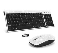 Ensemble clavier et souris de luxe éblouissants sans fil avec strass étincelants et clavier (argenté)