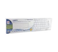 Ensemble clavier et souris - Esperanza - EK122W LIBERTY - Sans fil - 2.4 GHz - Blanc