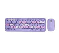 Ensemble Clavier et Souris Filaire sans Fil USB, Clavier Abs Mignon pour Le Bureau et la Maison, Claviers de Jeu (Thème Violet)