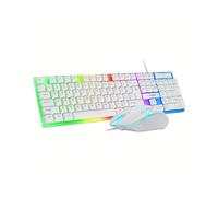 Ensemble clavier et souris filaires TF230, rétroéclairés USB, pour la maison, le bureau et les jeux.