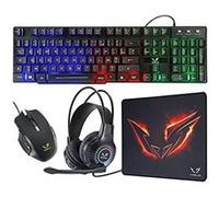Mars Gaming Pack gamer 4-en-1 We Gamium - Clavier, Souris, Casque, Tapis RGB Noir
