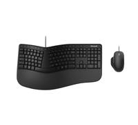 Ensemble clavier et souris Microsoft Ensemble clavier et souris ergonomique filaire USB - Microsoft Ergonomic Desktop - Noir