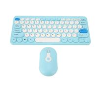 Ensemble Clavier et Souris sans Fil 2,4 G, Combinaison Clavier et Souris sans Fil 2,4 G, Multifonction, Silencieux, Haute sensibilité, Ergonomique et élégant pour PC pour (Blue)
