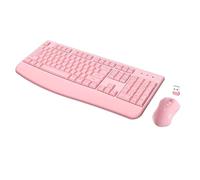 Ensemble clavier et souris sans fil, 2,4 GHz avec repose-poignet confortable et souris optique sans fil pour Windows, Mac OS PC/ordinateurs de bureau/ordinateurs/ordinateurs portables (rose plein)