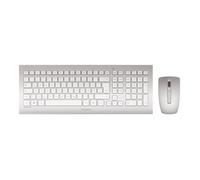 Ensemble clavier et souris sans fil 2.4 GHz - CHERRY - DW 8000 - Blanc, argent - Gris