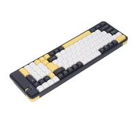 Ensemble Clavier et Souris sans Fil 2.4G, Ensemble Clavier et Souris de Jeu 1600DPI, Mode Veille, Plug and Play pour Ordinateurs de Bureau (Yellow)
