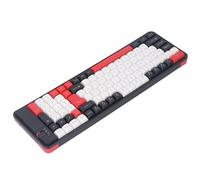 Ensemble Clavier et Souris sans Fil 2.4G, Ensemble Clavier et Souris de Jeu 1600DPI, Mode Veille, Plug and Play pour Ordinateurs de Bureau (Rouge)