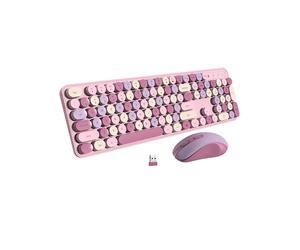 Ensemble Clavier et Souris Sans Fil 2.4G - Silencieux, Ergonomique, Alimenté par Piles, Compatible avec Huawei, Samsung, APPLE, Garmin