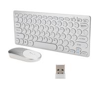 Ensemble clavier et souris sans fil avec transmission 2,4 GHz, Plug and Play, signal anti-interférences, compatible Microsoft Android iMac, léger