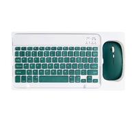 Ensemble clavier et souris sans fil Bluetooth - BYTELIKE - Ultra fin - Teal foncé - 1200 DPI - Bilingue FR/EN