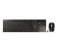 Ensemble clavier et souris sans fil - CHERRY - DW 9100 SLIM - QWERTY italien - Rechargeable - Noir-bronze