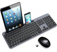 Ensemble Clavier Et Souris Sans Fil, Clavier D'Ordinateur Ergonomique Usb Et Souris Sans Fil Silencieuse, Clavier Qwerty Britannique Fin Pour Ordinateur Portable Windows, Ordinateur De