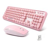 Ensemble clavier et souris sans fil, clavier ergonomique pleine grandeur 2,4 GHz avec souris silencieuse, récepteur USB Plug-and-Play pour PC, ordinateur portable, ordinateur de bureau, Windows, Mac