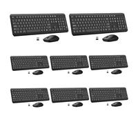 Ensemble clavier et souris sans fil, clavier et souris ergonomiques silencieux, longue durée de vie, souris optique, souris sans fil 2,4 G sans décalage pour ordinateur, Mac, ordinateur portable, PC