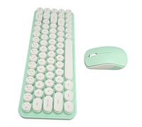 Ensemble Clavier et Souris sans Fil, Connexion sans Fil 2,4 G Silencieuse, économie d'énergie, Clavier et Souris sans Fil, Mini Portable pour la Maison (Blanc Vert)