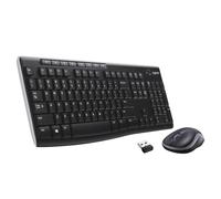 Ensemble clavier et souris sans fil Logitech MK270, RF, QWERTY, noir et argent,