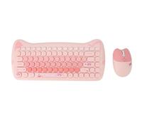 Ensemble Clavier et Souris sans Fil, Mignon, Couleurs Vives, Couvercle de Capuchon de clé pour Le Bureau, Mini Clavier et Souris Meow Mignons (Pink)
