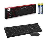Ensemble clavier et souris sans fil NanoRS RS580 COMBO + 2 piles alcalines AAA Varta Industrial