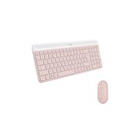 Logitech Slim Wireless Combo MK470 - Ensemble clavier et souris - sans fil - 2.4 GHz - AZERTY - Français - rose