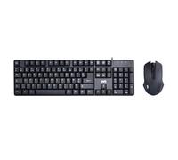 Ensemble Clavier et Souris - WE - Filaire - Ergonomique - Noir - Compact