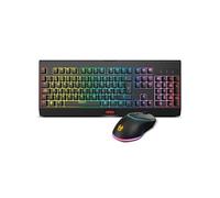 Ensemble Clavier NXKROMKBLSP Noir Multicouleur Espagnol Qwerty